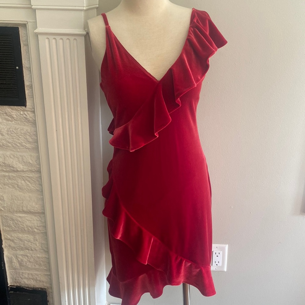 Red Holiday Dress by Express